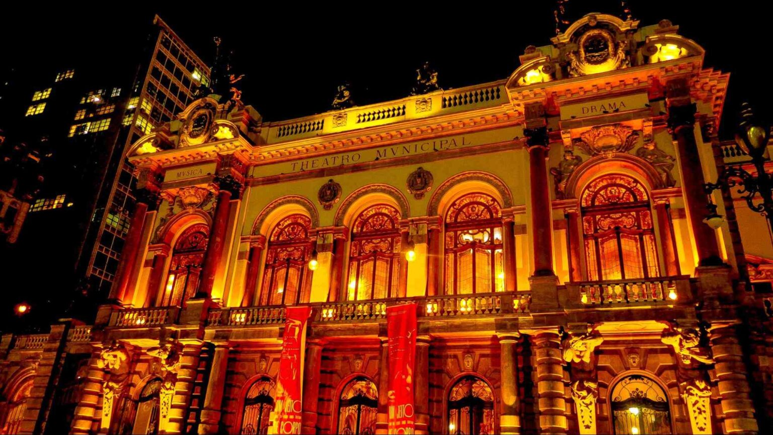 Carte Postale Ancienne – Teatro Theatre – Sao Jose, Sao Paulo, Brésil – Real Photo