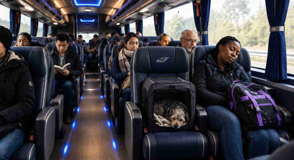 como viajar com cachorro de onibus
